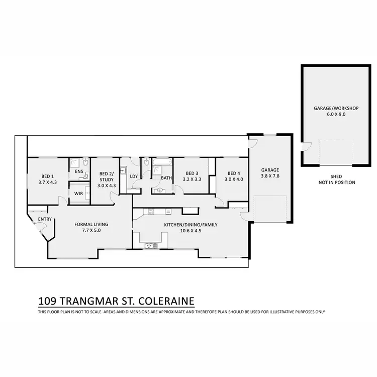 Floorplan of Homely house listing, 109 Trangmar Street, Coleraine VIC 3315