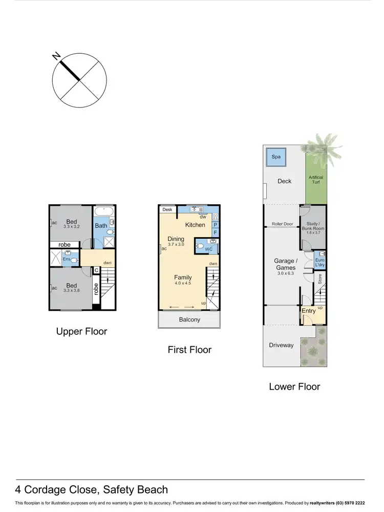 Floorplan of Homely townhouse listing, 4 Cordage Close, Safety Beach VIC 3936