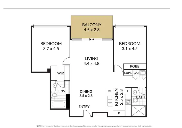 Floorplan of Homely apartment listing, 707/532-544 Ruthven Street, Toowoomba City QLD 4350