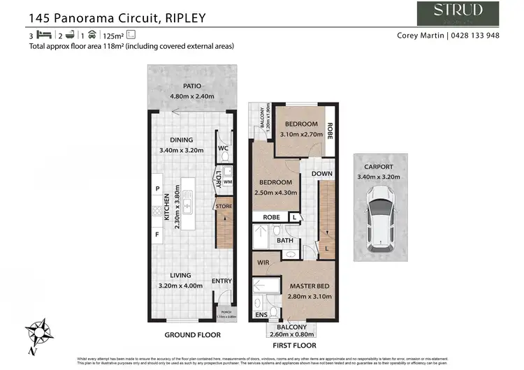 Floorplan of Homely townhouse listing, 145 Panorama Circuit, Ripley QLD 4306