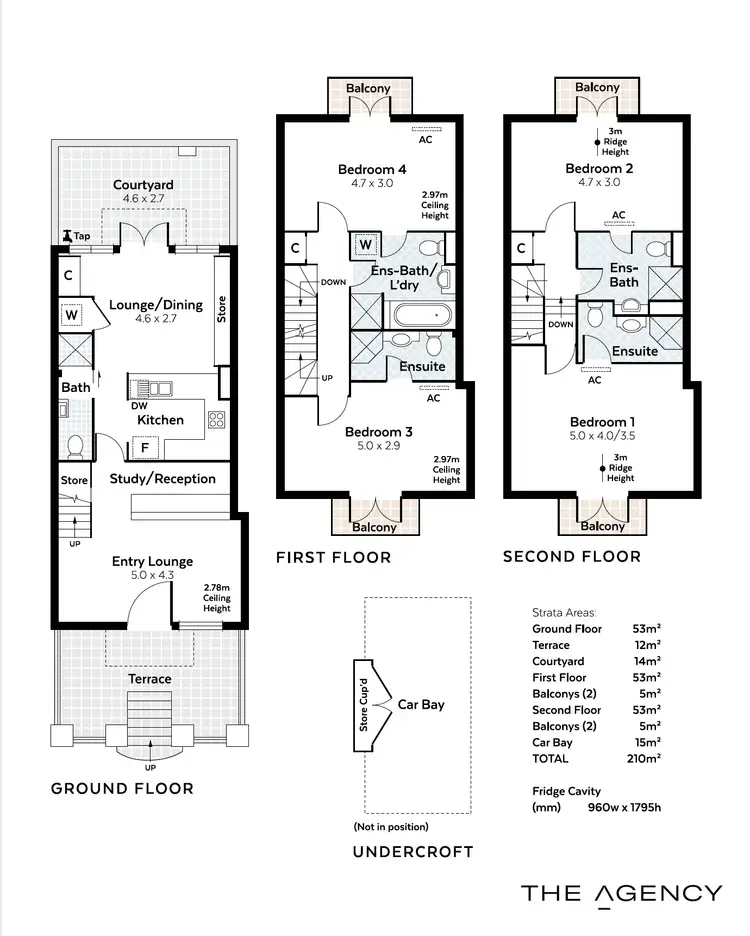 Floorplan of Homely terrace listing, 3/17 Essex Street, Fremantle WA 6160