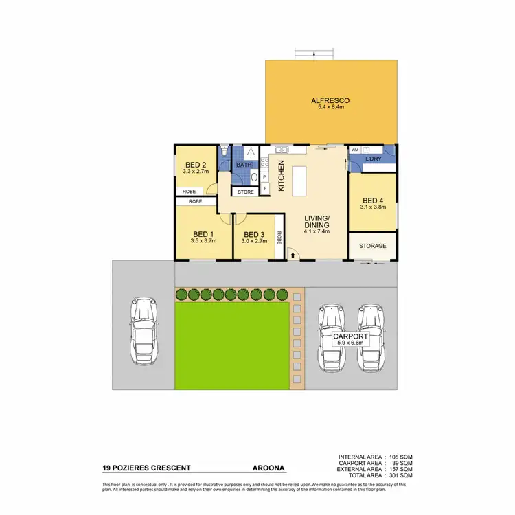 Floorplan of Homely house listing, 19 Pozieres Crescent, Aroona QLD 4551