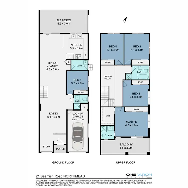 Floorplan of Homely semi-detached listing, 21 Beamish Road, Northmead NSW 2152