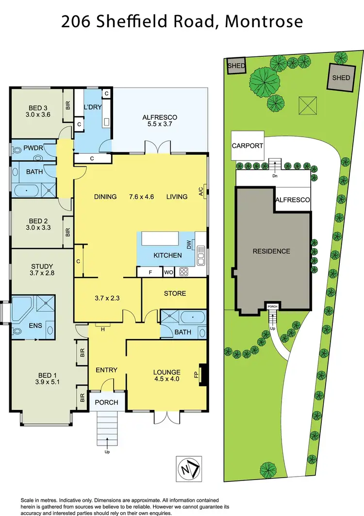 Floorplan of Homely house listing, 206 Sheffield Road, Montrose VIC 3765