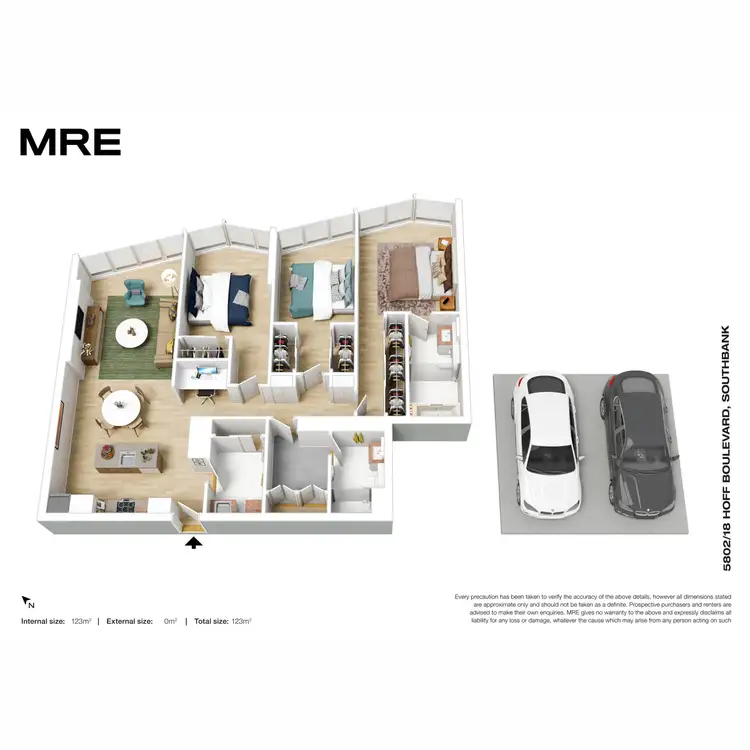 Floorplan of Homely apartment listing, 5802/18 Hoff Boulevard, Southbank VIC 3006