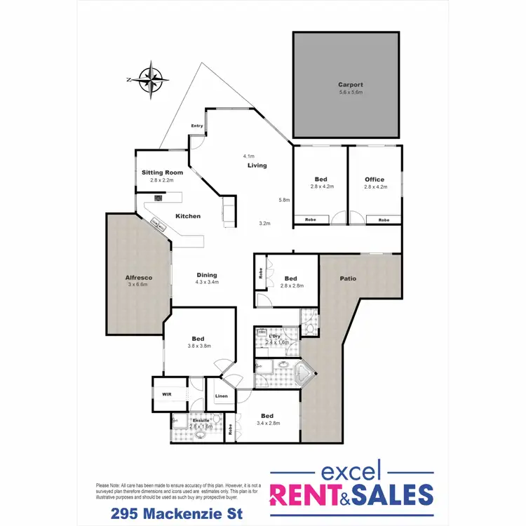 Floorplan of Homely house listing, 295 Mackenzie Street, Centenary Heights QLD 4350
