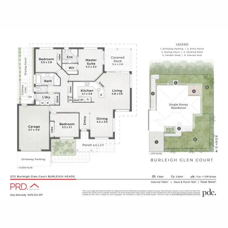 Floorplan of Homely semi-detached listing, 2/12 Burleigh Glen Court, Burleigh Heads QLD 4220