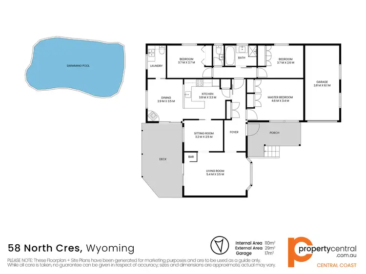 Floorplan of Homely house listing, 58 North Crescent, Wyoming NSW 2250