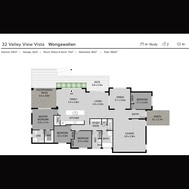 Floorplan of Homely house listing, 32 Valley View Vista, Wongawallan QLD 4210