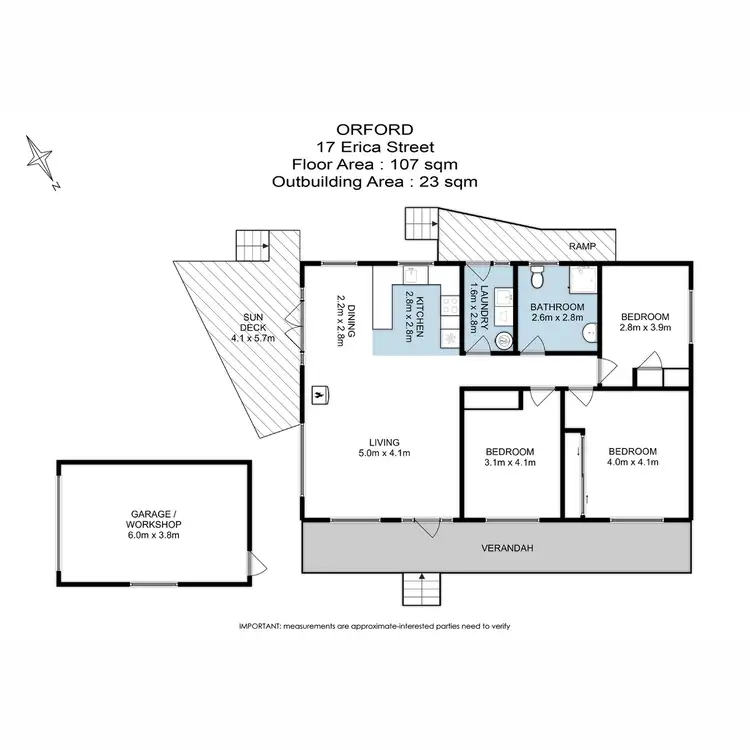 Floorplan of Homely house listing, 17 Erica Street, Orford TAS 7190