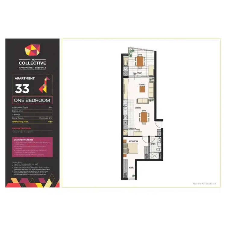 Floorplan of Homely apartment listing, 33/1 Hallam Way, Rivervale WA 6103