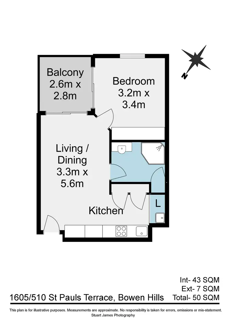 Floorplan of Homely apartment listing, 1605/510 St Pauls Terrace, Bowen Hills QLD 4006