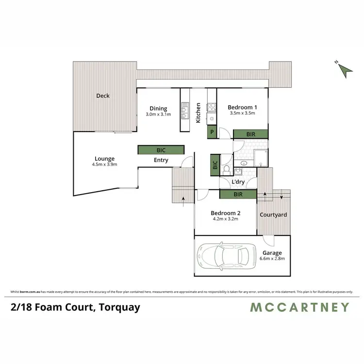 Floorplan of Homely unit listing, 2/18 Foam Court, Torquay VIC 3228