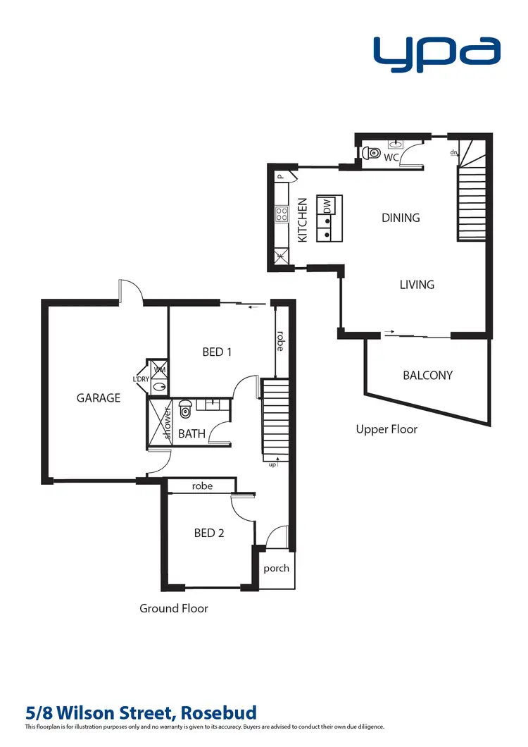 Floorplan of Homely townhouse listing, 5/8 Wilson Street, Rosebud VIC 3939
