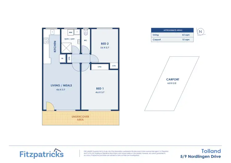 Floorplan of Homely unit listing, 5/9 Nordlingen Drive, Tolland NSW 2650