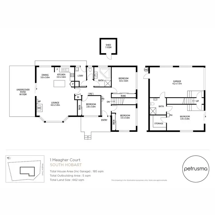 Floorplan of Homely house listing, 1 Meagher Court, South Hobart TAS 7004