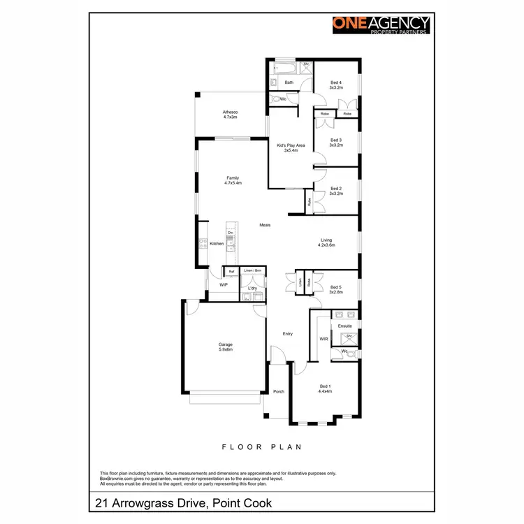 Floorplan of Homely house listing, 21 Arrowgrass Drive, Point Cook VIC 3030