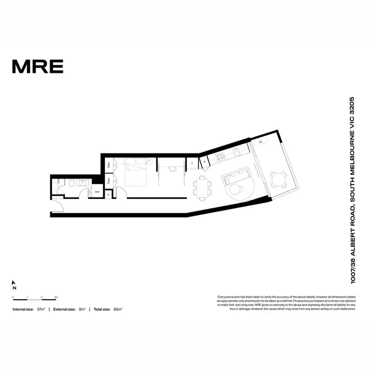 Floorplan of Homely apartment listing, 1007/38 Albert Road, South Melbourne VIC 3205
