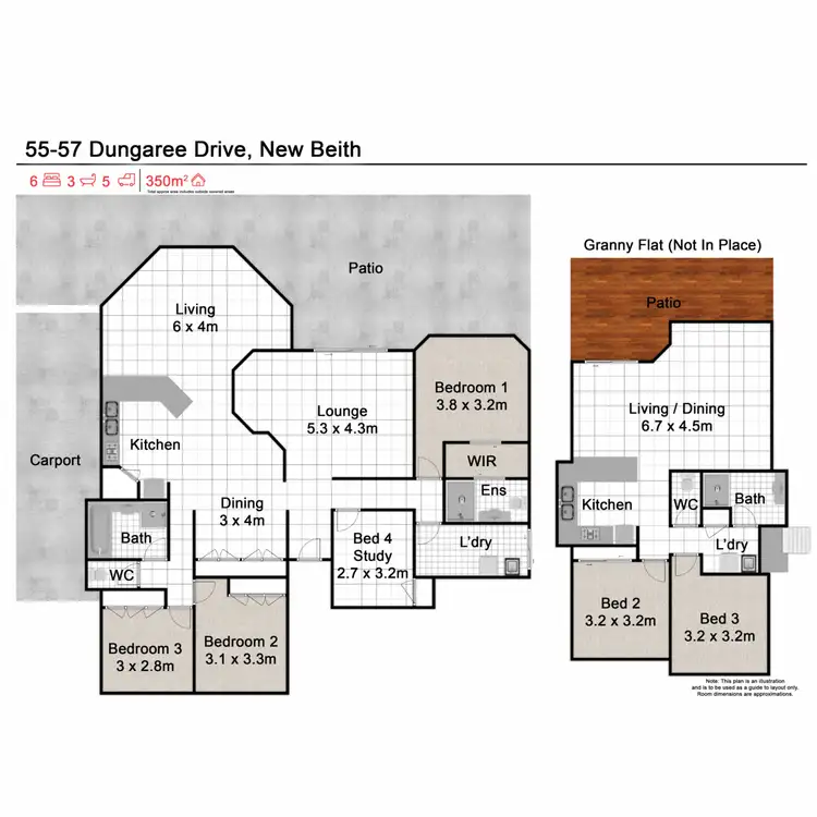 Floorplan of Homely house listing, 55-57 Dungaree Drive, New Beith QLD 4124
