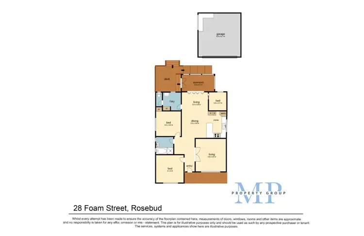 Floorplan of Homely house listing, 28 Foam Street, Rosebud VIC 3939