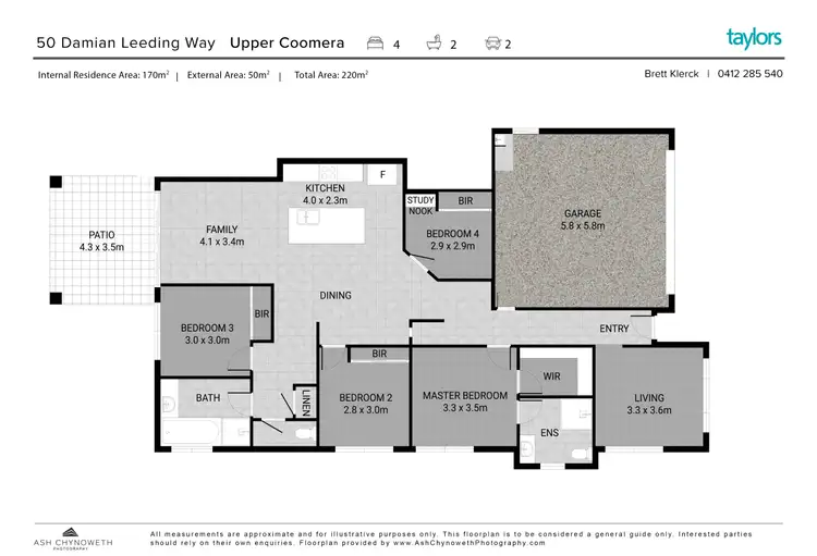 Floorplan of Homely house listing, 50 Damian Leeding Way, Upper Coomera QLD 4209