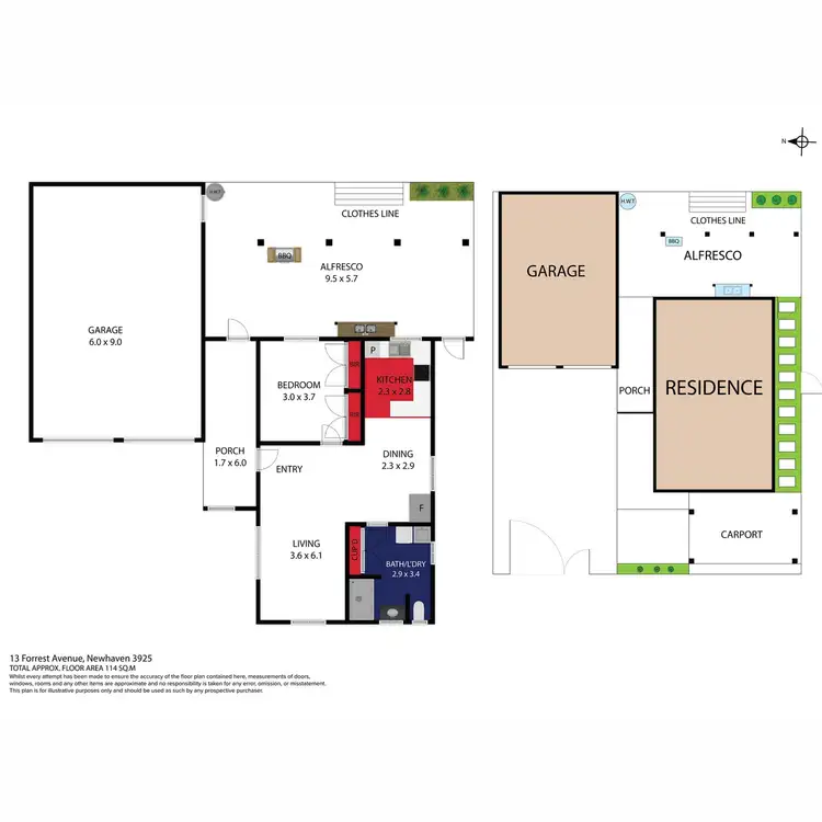 Floorplan of Homely house listing, 13 Forrest Avenue, Newhaven VIC 3925