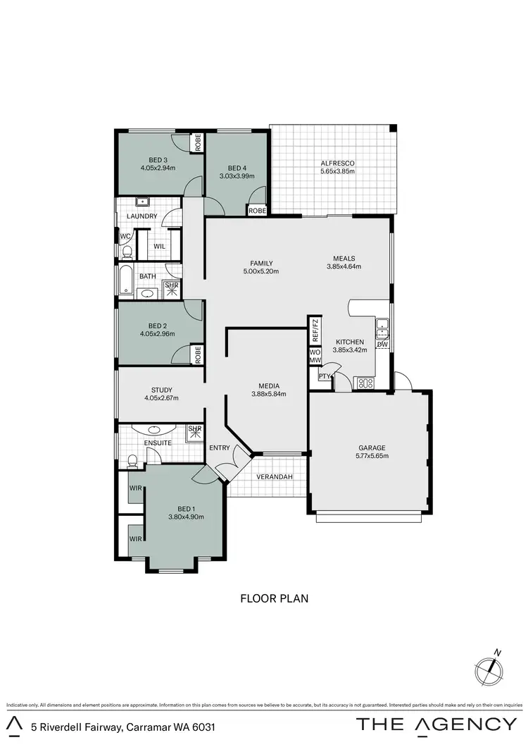 Floorplan of Homely house listing, 5 Riverdell Fairway, Carramar WA 6031