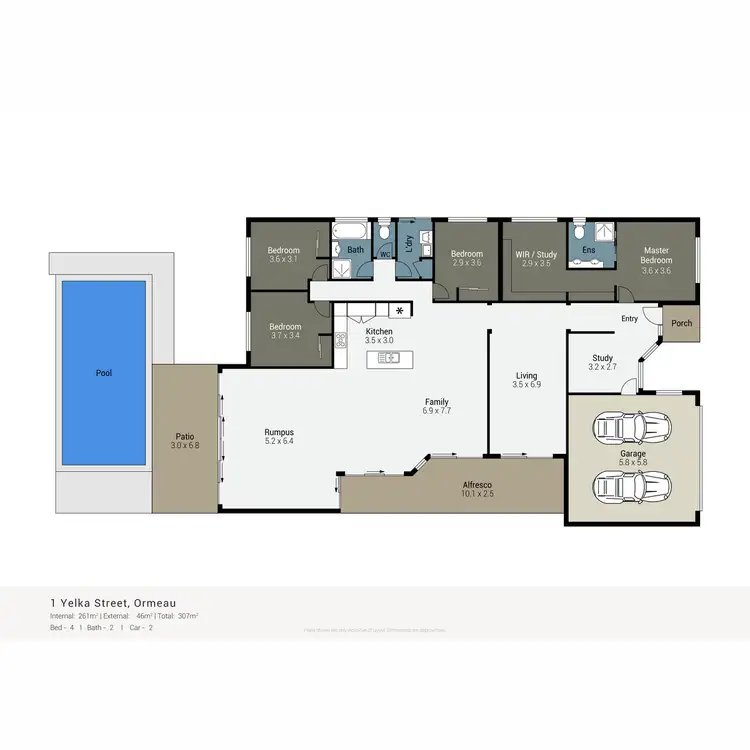 Floorplan of Homely house listing, 1 Yelka Street, Ormeau QLD 4208