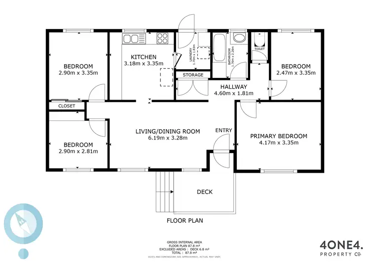 Floorplan of Homely house listing, 1 Surada Place, Glenorchy TAS 7010