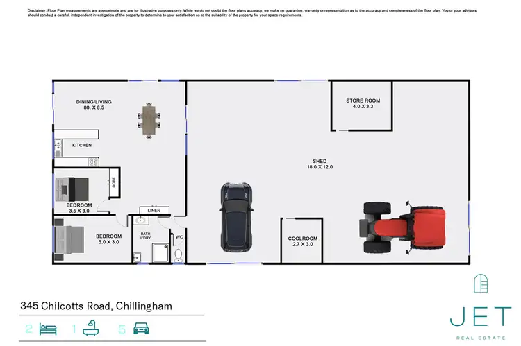 Floorplan of Homely rural property listing, 345 Chilcotts Road, Chillingham NSW 2484