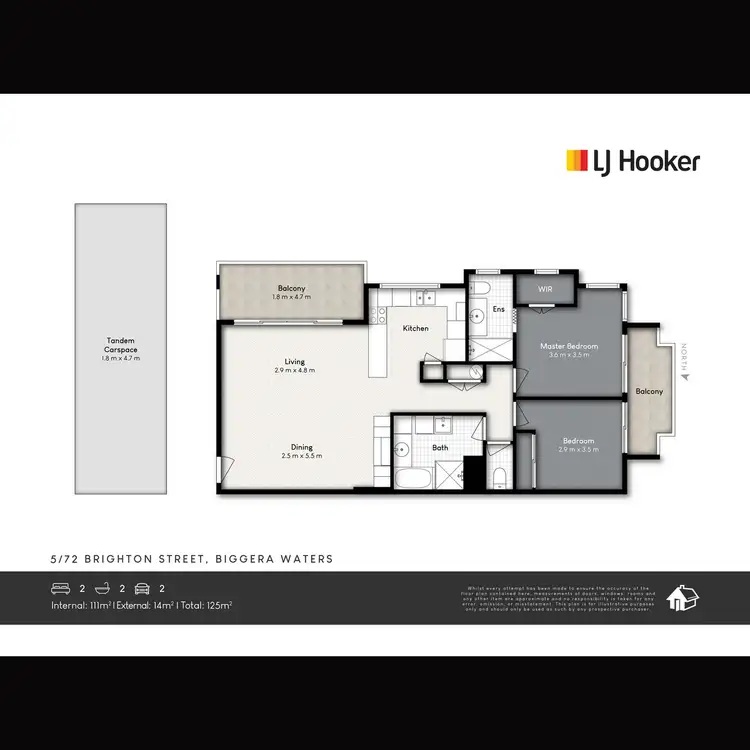 Floorplan of Homely unit listing, 5/72 Brighton Street, Biggera Waters QLD 4216