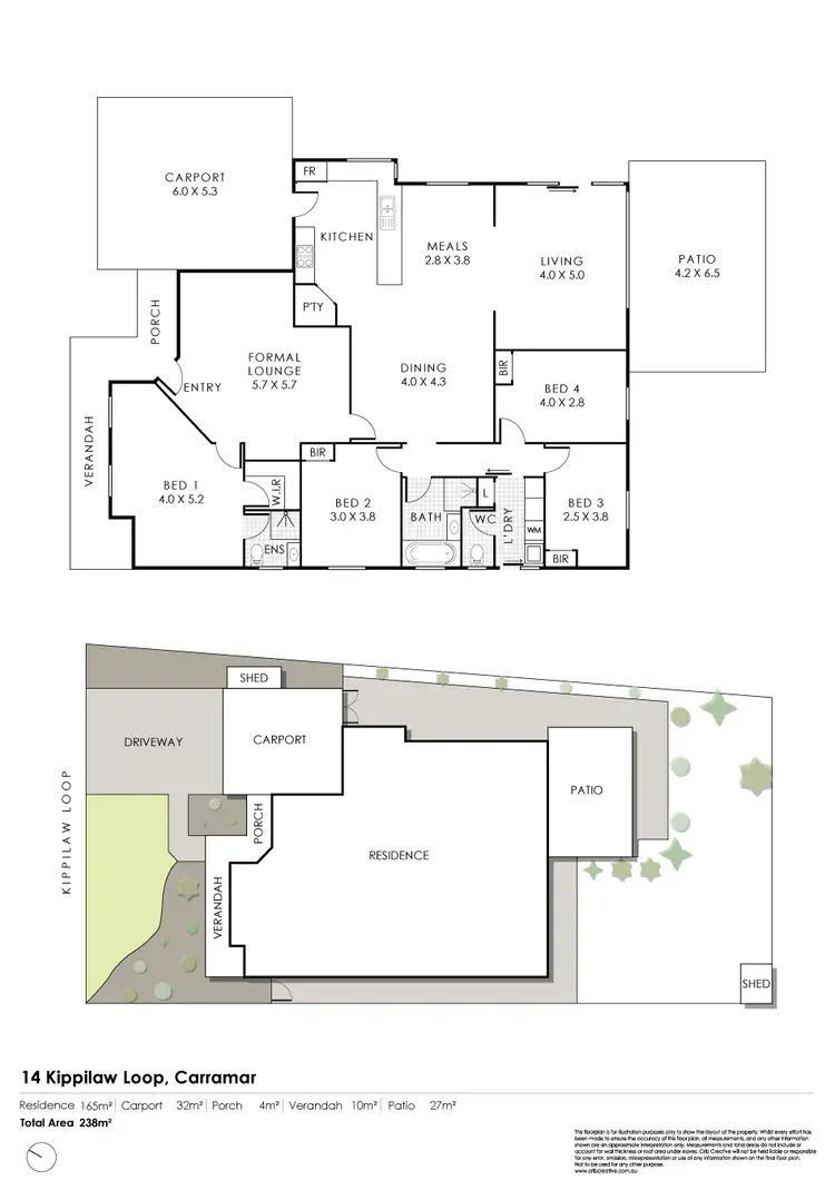 Floorplan of Homely house listing, 14 Kippilaw Loop, Carramar WA 6031