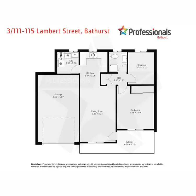 Floorplan of Homely unit listing, 3/111-115 Lambert Street, Bathurst NSW 2795