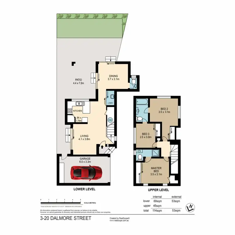 Floorplan of Homely townhouse listing, 3/20 Dalmore Street, Ashgrove QLD 4060