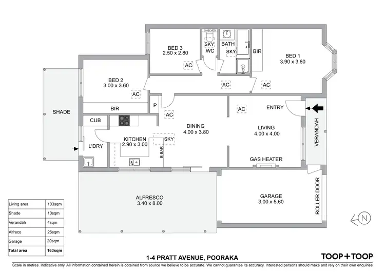 Floorplan of Homely unit listing, 1/4-6 Pratt Avenue, Pooraka SA 5095