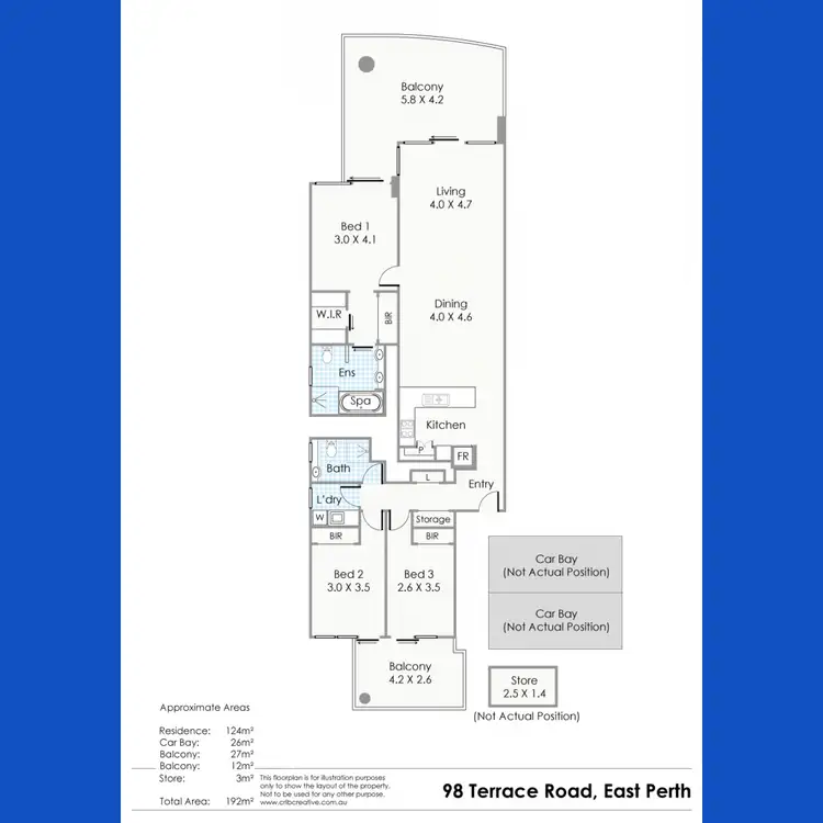 Floorplan of Homely apartment listing, 21/98 Terrace Road, East Perth WA 6004