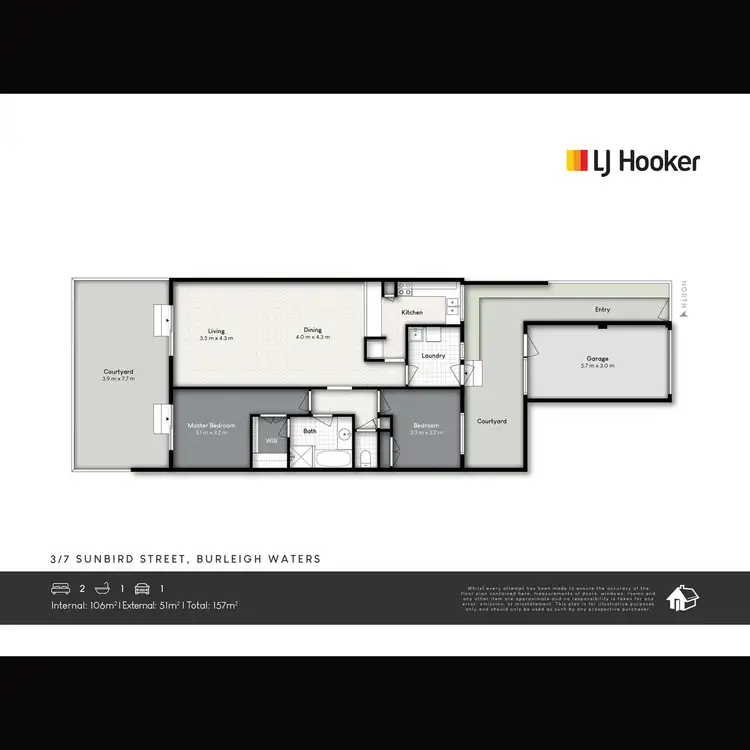 Floorplan of Homely villa listing, 3/7 Sunbird Street, Burleigh Waters QLD 4220
