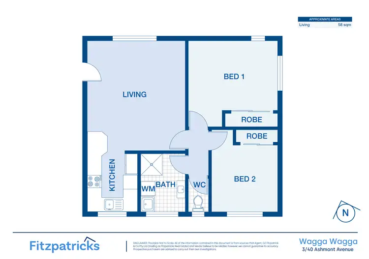 Floorplan of Homely apartment listing, 3/40 Ashmont Avenue, Ashmont NSW 2650