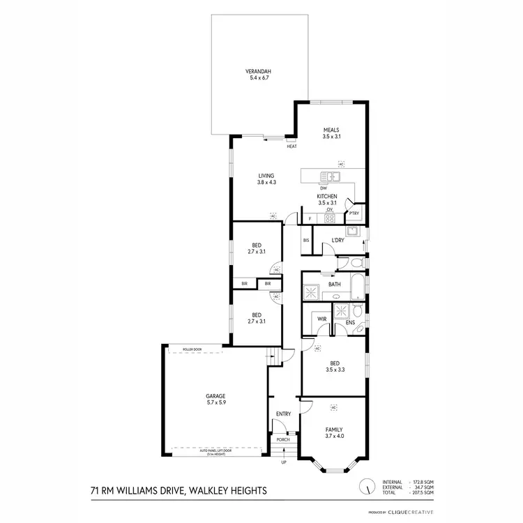 Floorplan of Homely house listing, 71 RM Williams Drive, Walkley Heights SA 5098