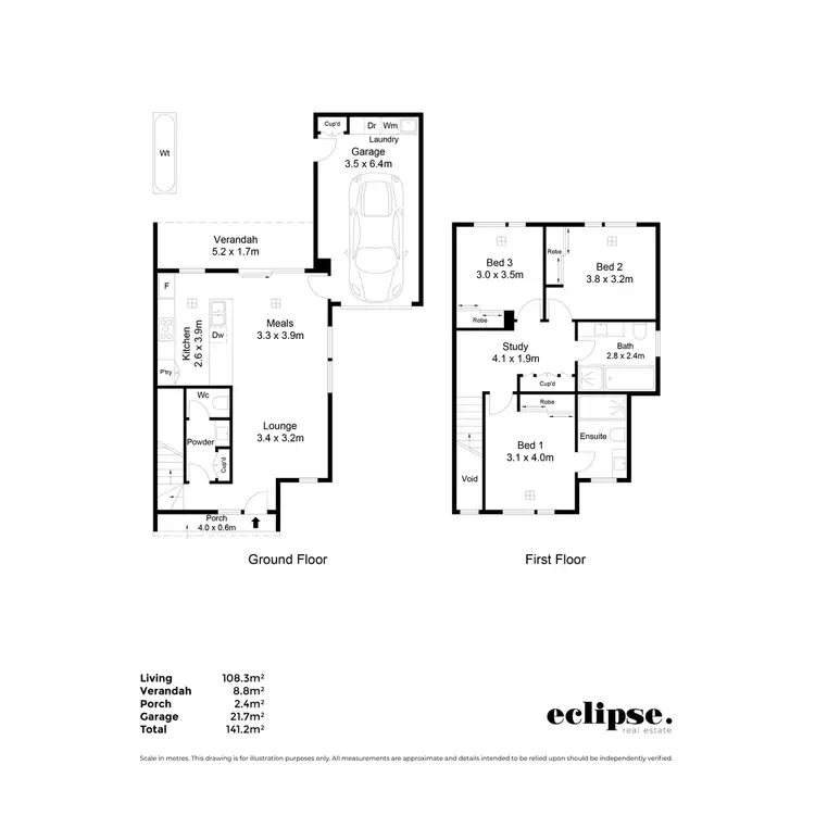 Floorplan of Homely house listing, 3/6 Millar Court, Campbelltown SA 5074