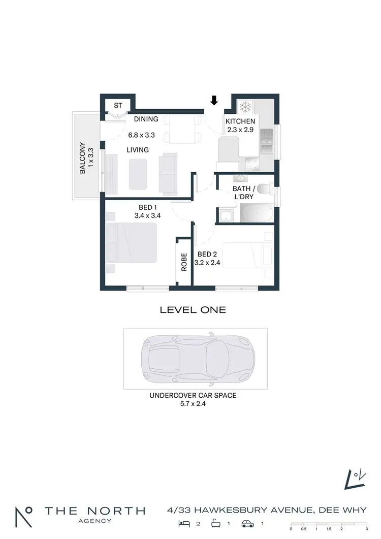 Floorplan of Homely unit listing, 4/33 Hawkesbury Avenue, Dee Why NSW 2099