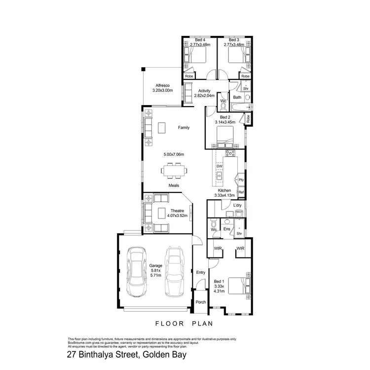 Floorplan of Homely house listing, 27 Binthalya Street, Golden Bay WA 6174