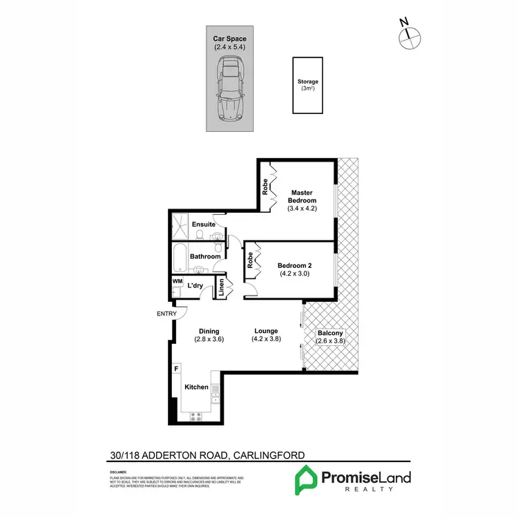 Floorplan of Homely apartment listing, 30/118 Adderton Road, Carlingford NSW 2118