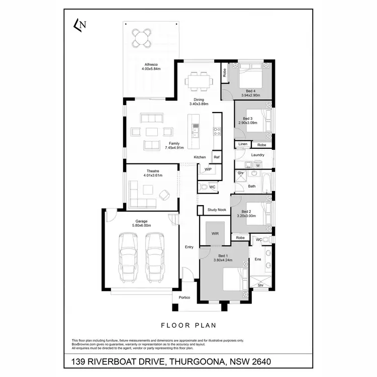 Floorplan of Homely house listing, 139 Riverboat Drive, Thurgoona NSW 2640