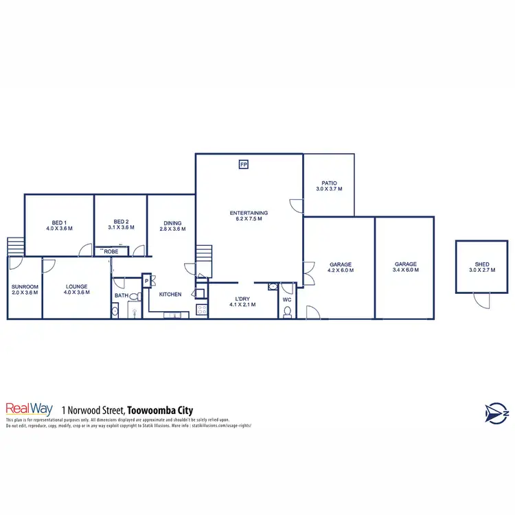 Floorplan of Homely house listing, 1 Norwood Street, Toowoomba City QLD 4350