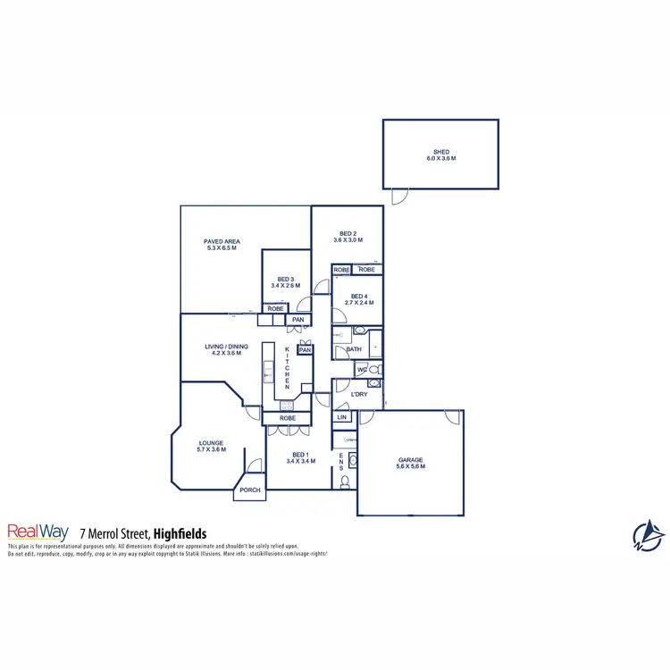Floorplan of Homely house listing, 7 Merrol Street, Highfields QLD 4352
