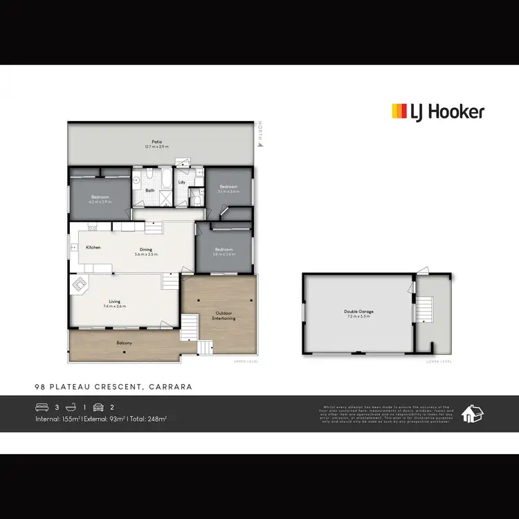 Floorplan of Homely house listing, 98 Plateau Crescent, Carrara QLD 4211
