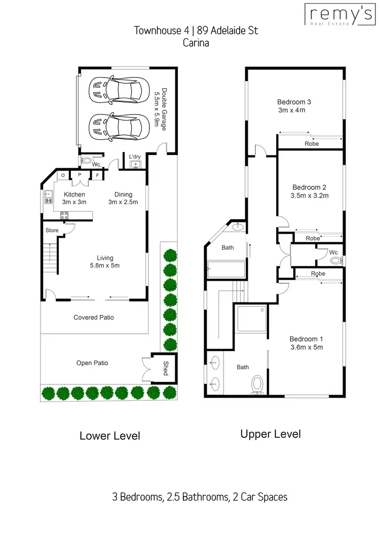 Floorplan of Homely townhouse listing, 4/89 Adelaide Street, Carina QLD 4152