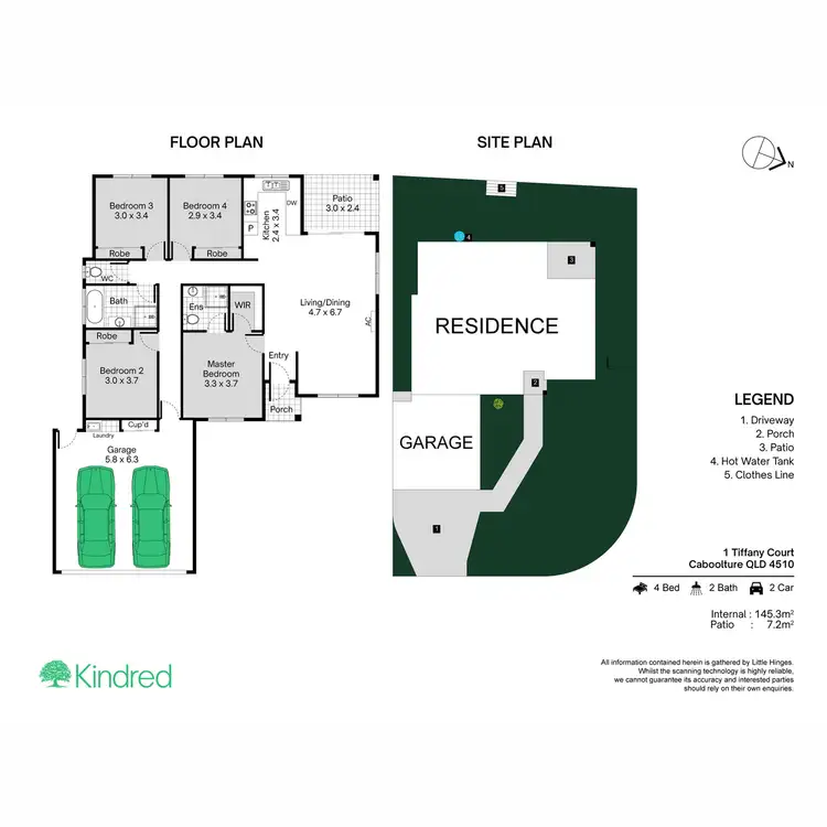 Floorplan of Homely house listing, 1 Tiffany Court, Caboolture QLD 4510