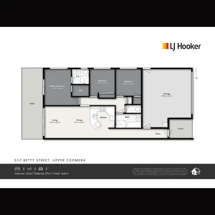 Floorplan of Homely semi-detached listing, 2/17 Betty Street, Upper Coomera QLD 4209